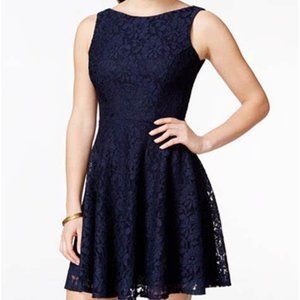 SPEECHLESS Juniors' Lace Fit & Flare Tank Dress